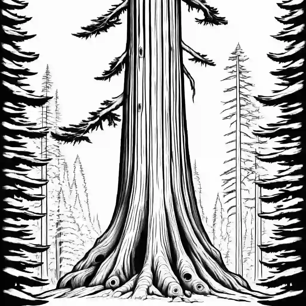 Redwood Tree coloring pages